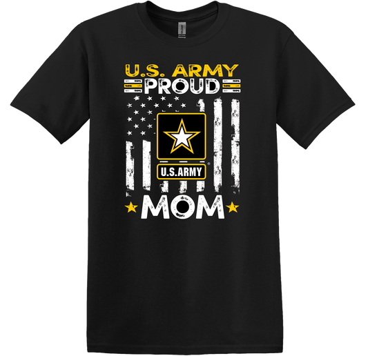 U.S. Army Proud Mom with U.S. Army Star on Unisex Short Sleeve T-Shirt