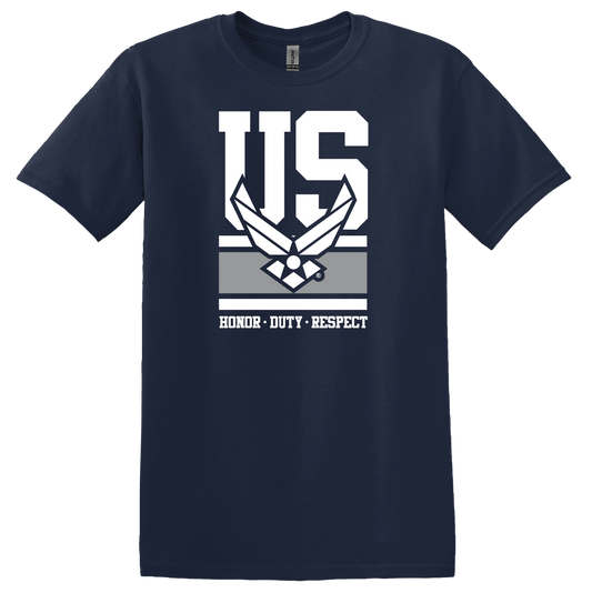 U.S. Air Force Symbol Honor Duty Respect on Unisex Short Sleeve T-Shirt
