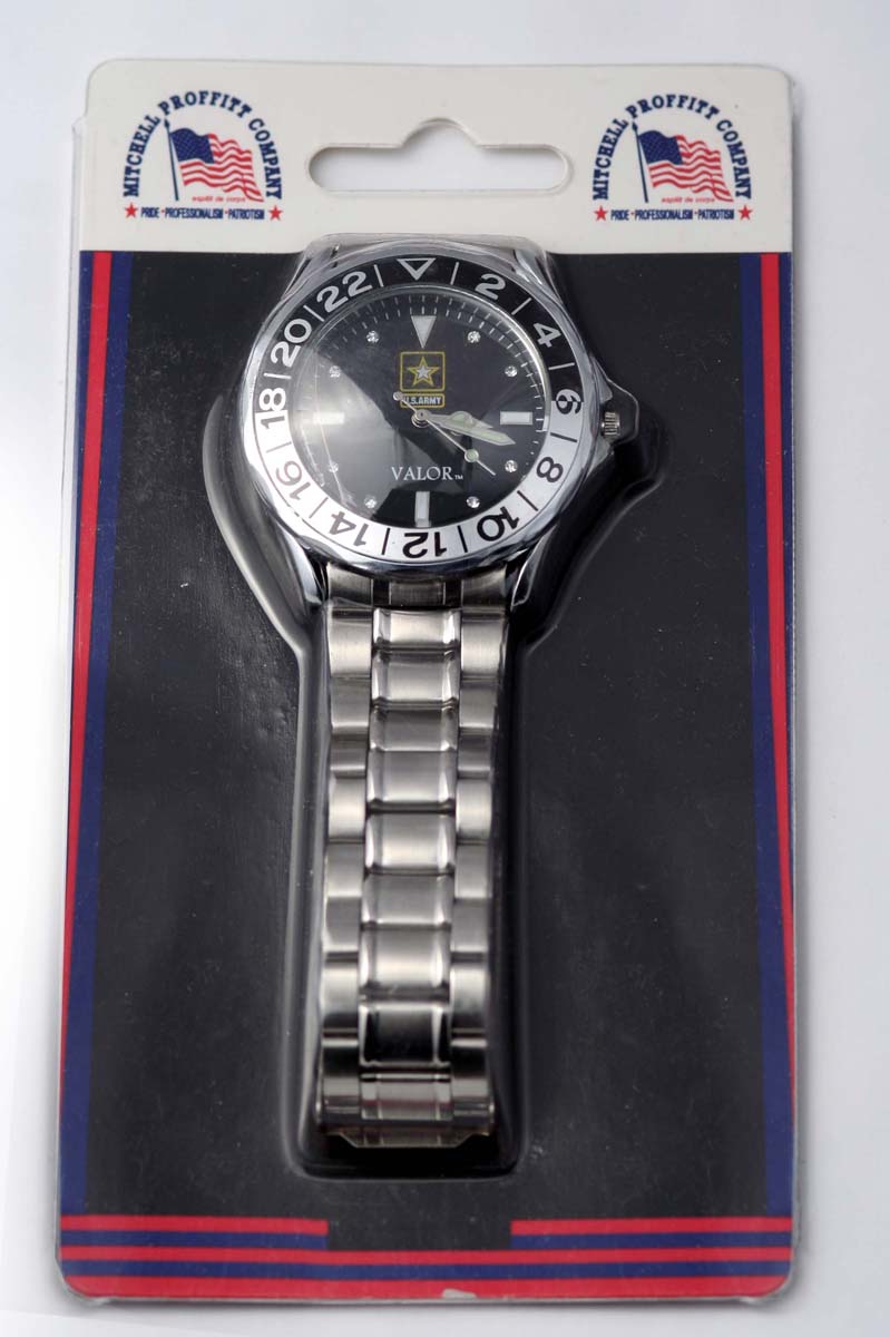 Army Star Logo on Men's Metal Watch