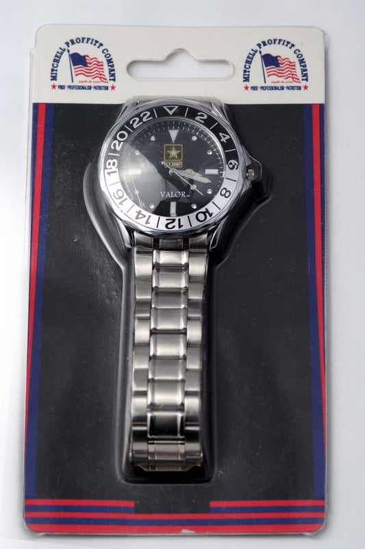Army Star Logo on Men's Metal Watch