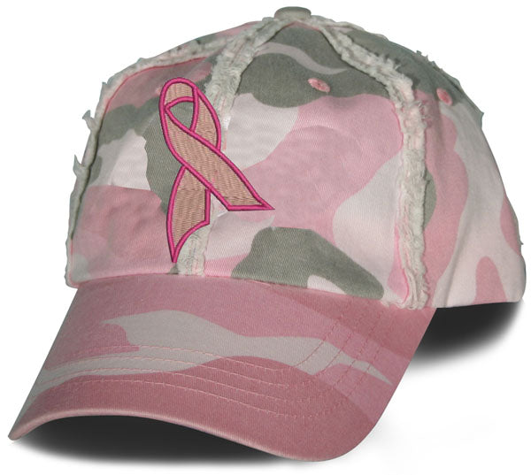 Pattern Cancer Ribbon Cap Breast Cancer Ribbon on Ball Cap – Honor Country
