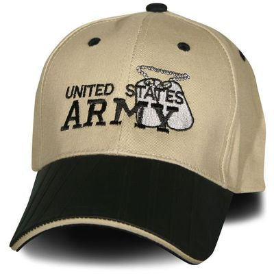 US Army Cap, Khaki Dog Tag
