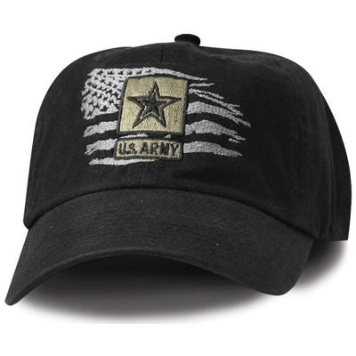 US Army Cap, Tattered Flag