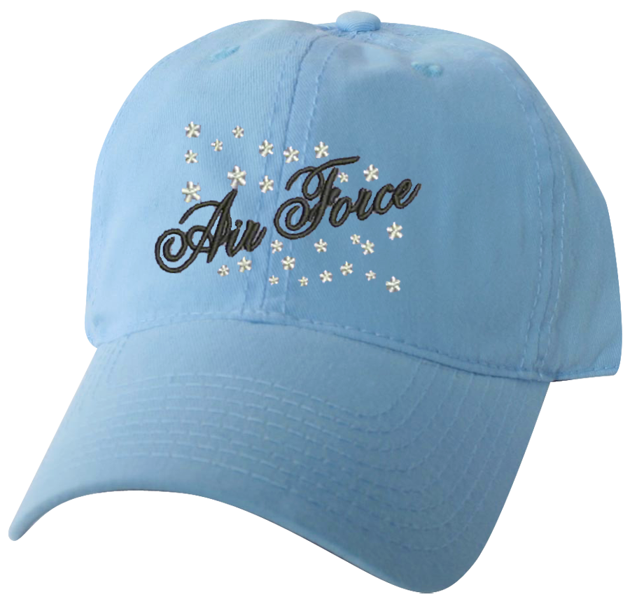 Air Force on Light Blue Un-Structured Ball Cap