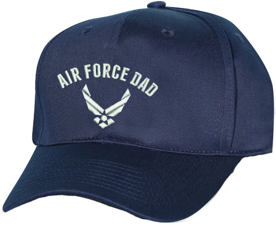 Air Force Dad with Wing on Ball Cap – Honor Country