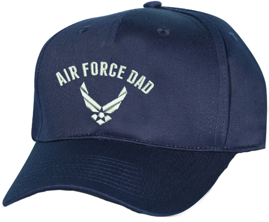 Air Force Dad with Wing on Ball Cap