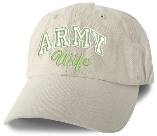 Army Wife on Cream Un-Structured Ball Cap