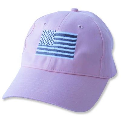 Ladies Pink Camo American Flag Cap