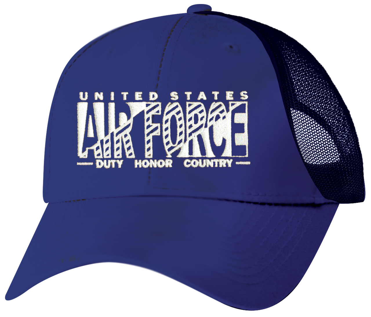 United States Air Force Duty, Honor, Country on Royal/Black Ball Cap