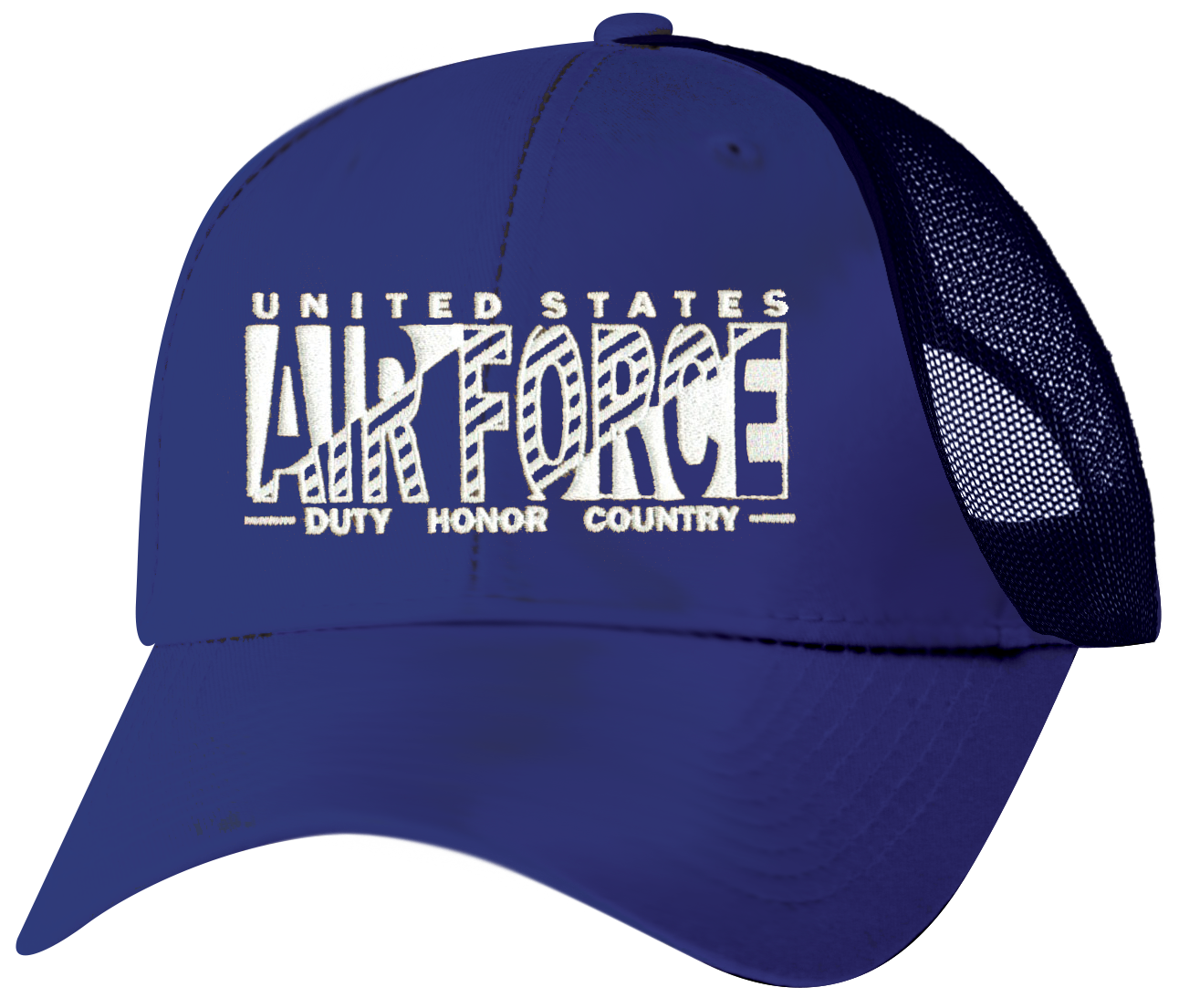 United States Air Force Duty, Honor, Country on Royal/Black Ball Cap