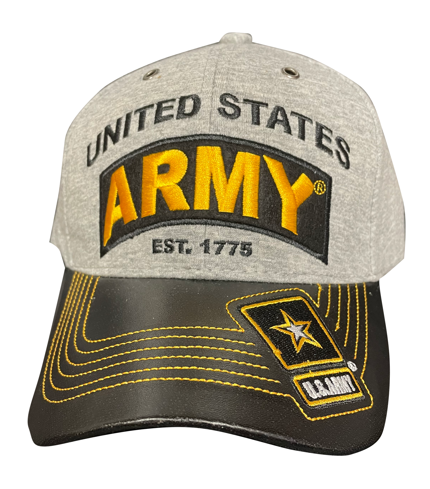 United States Army Jersey Design with Army Star in Multiple Position Embroidery on Ball Cap