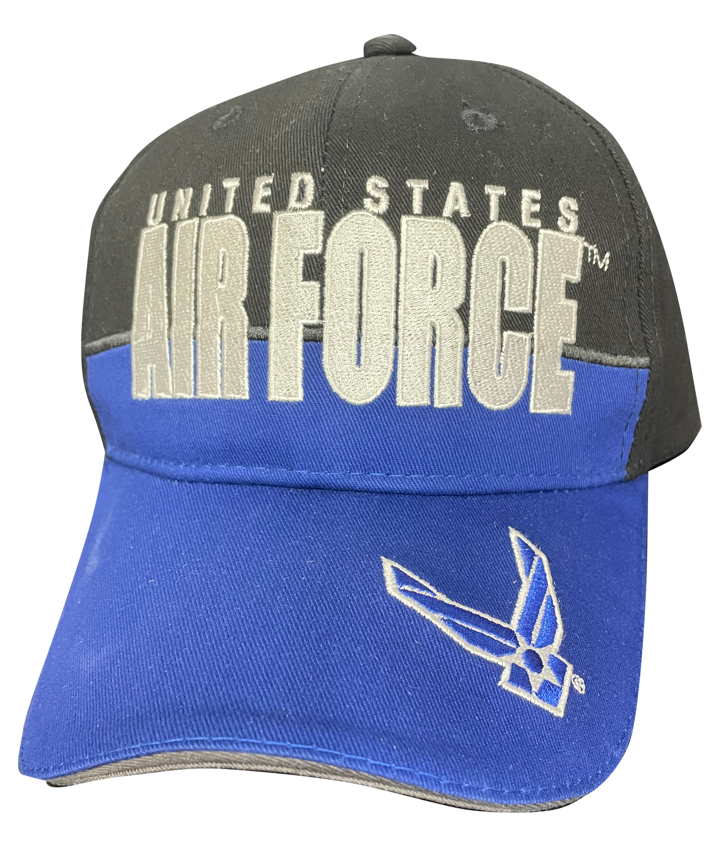 United States Air Force Design with Symbol in Multiple Position Embroidery on Ball Cap