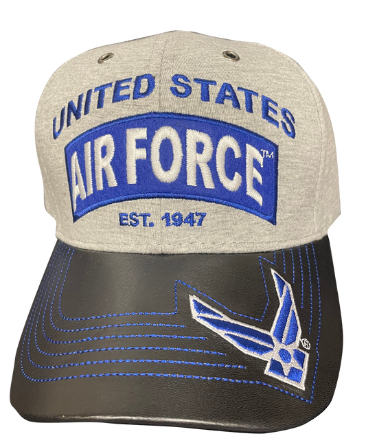 United States Air Force Jersey Design with Symbol in Multiple Position Embroidery on Ball Cap