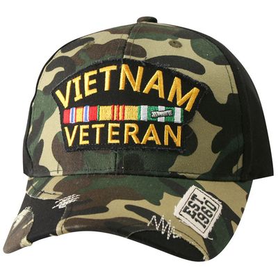 Vietnam Veteran Camo Ball Cap