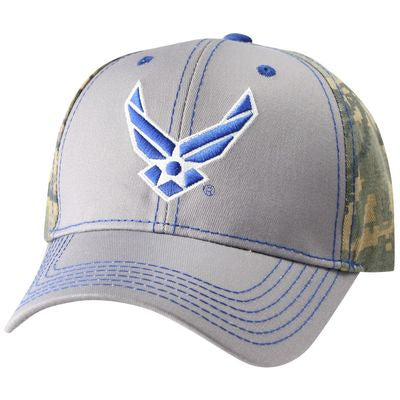 US Air Force Wing Grey Camo Ball Cap