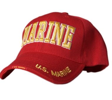 MARINES 3D Foam Multi Position Embroidery on Red Cap