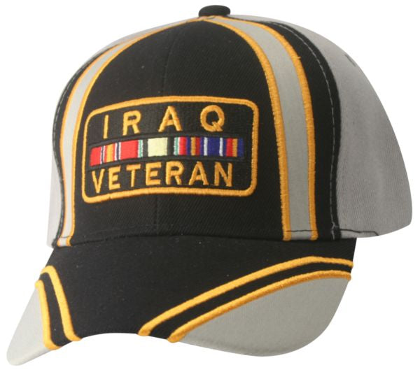 IRAQ Service Ribbon Veteran 3D Embroidery Ball Cap