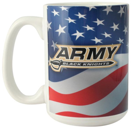 ARMY Black Knight Sword Logo USA Flag and Cadets Mug