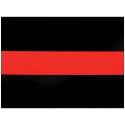 Red & Black Stripe Fire Safety Sticker