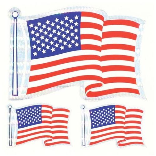 American Flag Prism Sticker