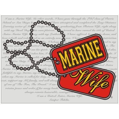 Marine Wife Creed Decal