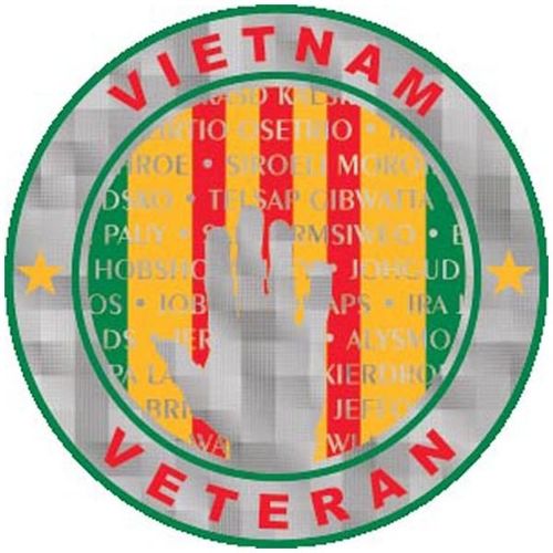 Vietnam Vet Memorial Decal, 4"