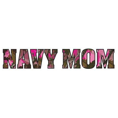 Navy Mom Camo Vinyl Transfer Sticker