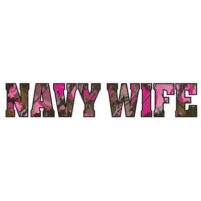 Navy Wife Camo Vinyl Transfer Sticker