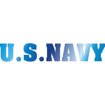 US Navy Blue Chrome Vinyl Die-cut Sticker