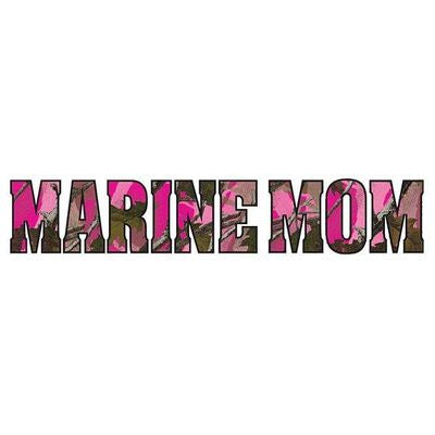 Marine Mom Camo Vinyl Transfer Sticker