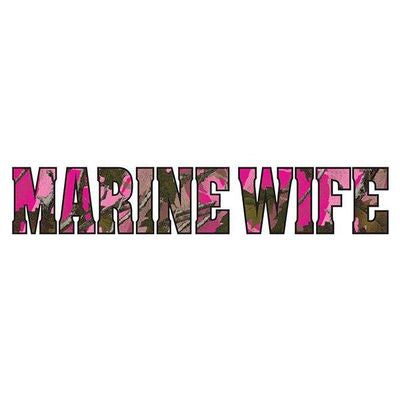 Marine Wife Camo Vinyl Transfer Sticker