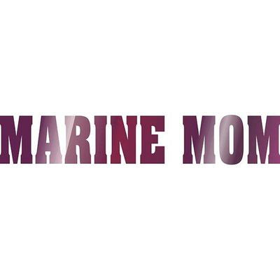 Marine Mom Chrome Purple Die-cut Sticker