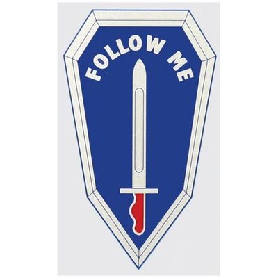 US Army Infantry Follow Me Decal, 5"