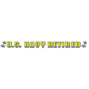 US Navy Retired Anchor Decal, Window Strip
