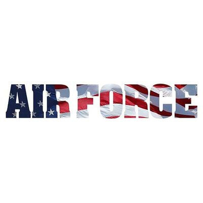 Air Force US Flag Design Vinyl Transfer Sticker
