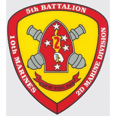 5th Battalion 10th Marines Pain by Steel Rain Sticker