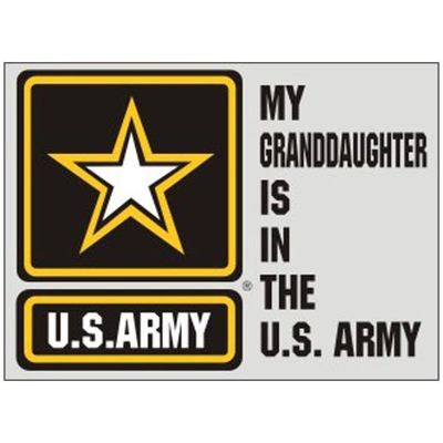 My Granddaughter is in the US Army Decal, Star Logo