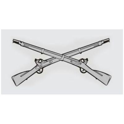 Army Infantry Crossed Rifles WWII Sweetheart Pin Sterling Crossed