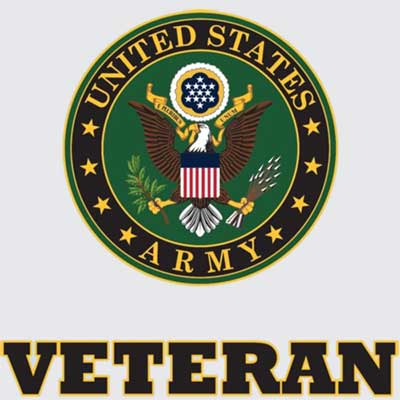 US Army Veteran Decal, Crest