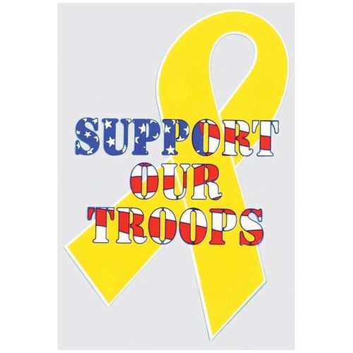 Support Our Troops Ribbon Decal