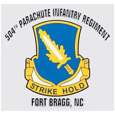 504th Para. Infantry Regiment Ft. Bragg Decal