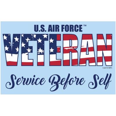US Air Force USAF Veteran Service Before Self Decal