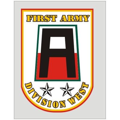 First US Army Division West Decal
