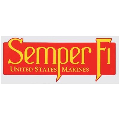 Semper Fi US Marine Bumper Sticker
