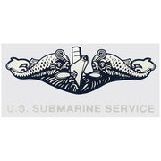 Submarine Dolphin Silver Decal