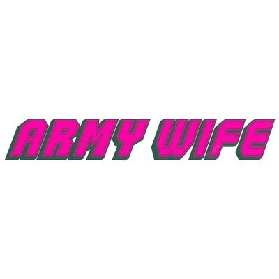 Army Wife Neon Magenta Vinyl Transfer Sticker