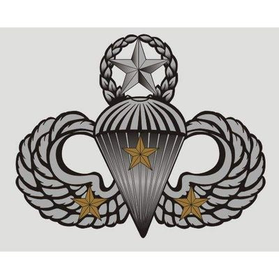 Combat Jump Wings Decal, Three Jump