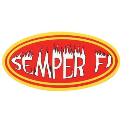 Semper Fi MC Helmet Decal, Reflective