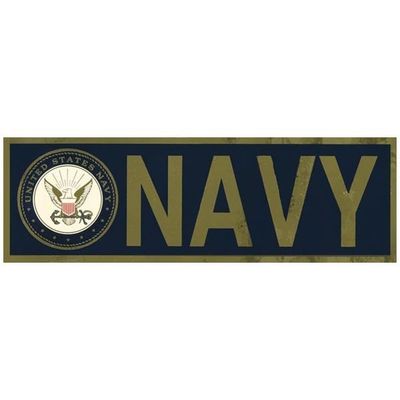 Navy Metallic Bumper Sticker