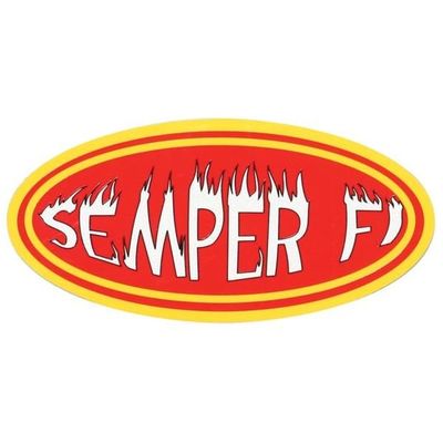 Semper Fi Decal, Reflective